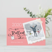 「流れに身を任せて」写真クリスマス・ホリデーカード 招待状 (スタンド正面)