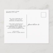 流れに身を任せて 日程変更 ウェディング延期 案内ポストカード (裏面)