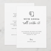 流れに身を任せて 計画変更 結婚式延期 案内状 (正面/裏面)