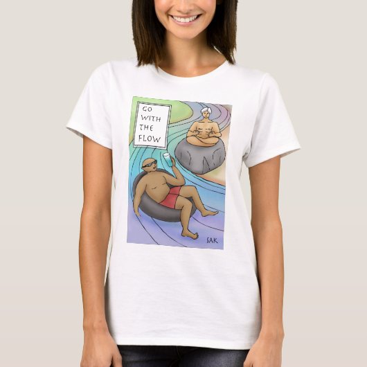 流れに身を任せて Tシャツ (正面)