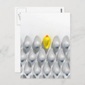 流れに逆らうゴムのカモ ポストカード (正面/裏面)