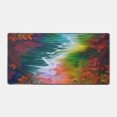 流れの中の水と葉 デスクマット (正面)