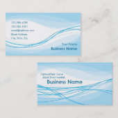 流れの名刺(青い) 名刺 (正面/裏面)