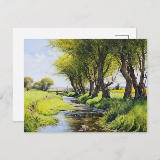 流れの影の木 ポストカード (正面/裏面)