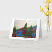 流れの挨拶状 カード (黄色い花)