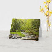 流れの景色の挨拶状 カード (黄色い花)