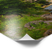 流れの風景を持つ山岳教会 フォトプリント (角)