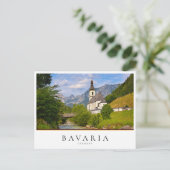 流れの風景を持つ山岳教会 ポストカード (スタンド正面)