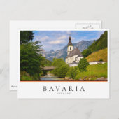 流れの風景を持つ山岳教会 ポストカード (正面/裏面)