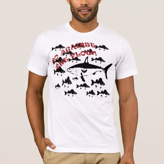 流れのTシャツに対して Tシャツ (正面)