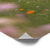 流れるたてがいの白い馬 ポスター (角)