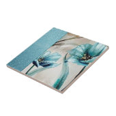 流れるアクアフラワーセラミックタイル タイル (側面)