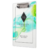 流れるインク水の色の抽象芸術 クリップボード (左)