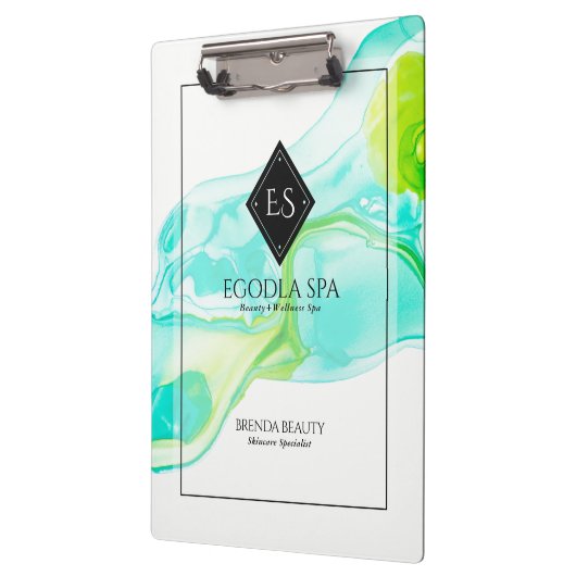 流れるインク水の色の抽象芸術 クリップボード (左)