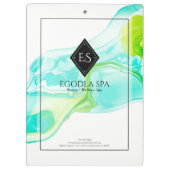 流れるインク水の色の抽象芸術 クリップボード (裏面)