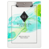 流れるインク水の色の抽象芸術 クリップボード (正面)