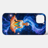 流れるエネルギーを持つ瞑想的な女性 Case-Mate iPhoneケース (裏面 (横))