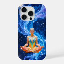 流れるエネルギーを持つ瞑想的な女性