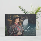 流れるスクリプトフォト卒業パーティー 招待状 (スタンド正面)