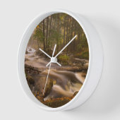 流れるストリームアパラチア山脈 |バーモント 壁時計 (傾斜)