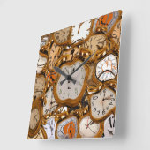 流れるタイムレコーダーの腕時計クラブバー部屋を走ること スクエア壁時計 (傾斜)