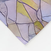 流れるドレスを着たステンドグラスのダンサー フリースブランケット (角)