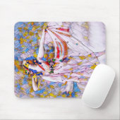 流れるドレスを着たステンドグラスのダンサー マウスパッド (マウス)