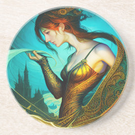 流れるドレスを着た人 コースター