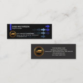 流れるビジネス矢印貨物運送業者 スキニー名刺 (正面/裏面)