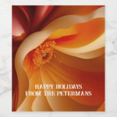 流れるフローラ（赤） ワインラベル (シングルラベル)