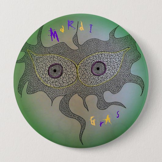 流れるマスク 缶バッジ (正面)