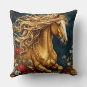 流れるマネのある金馬 クッション (裏面)