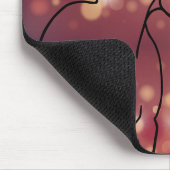 流れるユニコーンシルエット（マルーンの星） マウスパッド (コーナー)