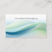 流れる型枠を緑の色合いで 名刺 (裏面)