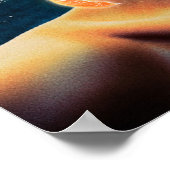 流れる女性と金魚 ポスター (角)