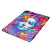 流れる宇宙髪のネオン女神 バスマット (アングル)
