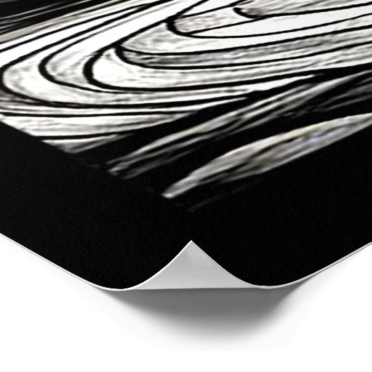 流れる川の景色 ポスター (角)