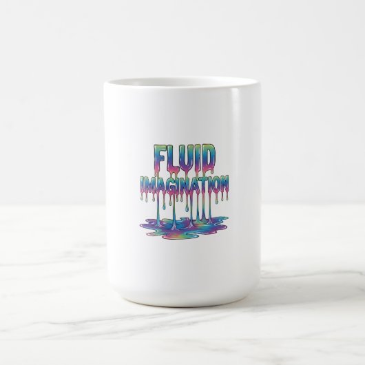 流れる想像力 抽象的な流れる形 コーヒーマグカップ (中央)