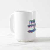 流れる想像力 抽象的な流れる形 コーヒーマグカップ (正面左)