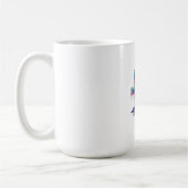 流れる想像力 抽象的な流れる形 コーヒーマグカップ (左)
