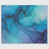 流れる抽象芸術水の色ギフトラップ ラッピングペーパー (フラット)