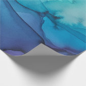 流れる抽象芸術水の色ギフトラップ ラッピングペーパー (角)