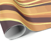 流れる暖かい抽象芸術波 ラッピングペーパー (ロールコーナー)