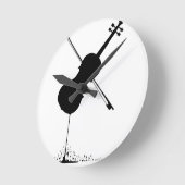 流れる止め枠音楽 ラウンド壁時計 (傾斜)