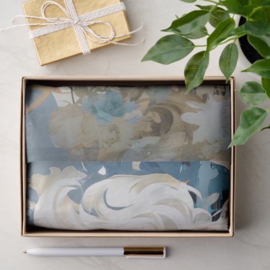 流れる白い髪の切り離しを持つエキゾチックな女性 薄葉紙 (ギフト)