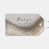 流れる結婚アイボリーの感謝していお前 ギフトタグ (正面(横))