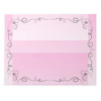 流れる美しいバラ大きなメモ帳 ノートパッド