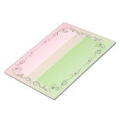 流れる美しい牡丹ラージメモ帳 ノートパッド (アングル)