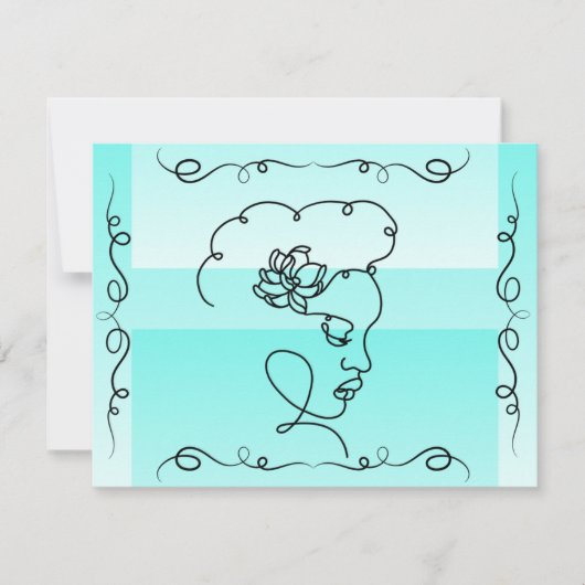 流れる美しい:アクアラインアートカ空白のード サンキューカード (正面)