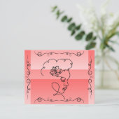 流れる美しい：コーラルラインアートカ空白のード サンキューカード (スタンド正面)